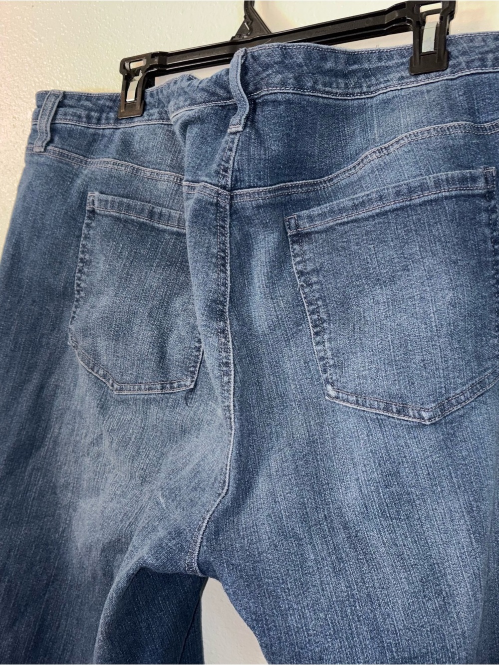 Style & Co Plus Size 22W Frosty Shimmer Embellished Distressed Boyfriend Jeans - Picture 5 of 7